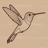 Whimsical Hummingbird SVG Icon An SVG icon of a hummingbird, a popular bird species known for its rapid wing movement and distinctive beak shape.