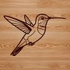 Hummingbird Silhouette Vector Design SVG design of a hummingbird animal silhouette