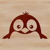 Cute Penguin Outline Drawing An outline drawing of a bird in tuxedo-like plumage.