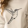 Hummingbird Silhouette Vector Art A vibrant illustration of a hummingbird in mid-flight, created as a scalable vector graphic.