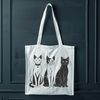 A simple illustration of a domestic cat with bold lines and vibrant colors, suitable for digital design projects.