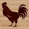 Vector Chickens Clip Art Illustration A detailed illustration of a domesticated fowl, suitable for various graphic design applications.