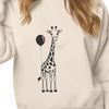 Tall Safari Mammal SVG A tall, spotted giraffe standing in a savannah environment.