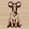 Free SVG Clip Art Goat Design A digital illustration of a goat, suitable for vector art and design projects.