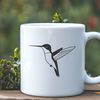 Hummingbird Vector Art Design A detailed illustration of a hummingbird in flight, featuring vibrant colors and intricate details.