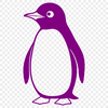 Simple Penguin Design for Cutting Machines An isolated vector graphic of a penguin in a straightforward design style.