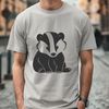 Wild Badger SVG Illustration A vector illustration of a badger, a wild animal native to various regions.