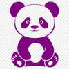 Cute Black and White Mammal Illustration A cute black-and-white mammal native to China, illustrated in a simple vector style.