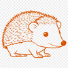 Cute Hedgehog SVG A small, spiny mammal with a rounded body and short legs, often found in gardens.