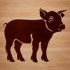 Standing Pig Figurine SVG Graphics Free Download A single standing pig figurine made with vector graphics, suitable for digital use.
