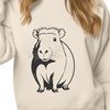 Rodent Portrait in Detail A detailed illustration of a capybara, a large rodent native to South America, available as a vector graphic.