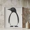 Penguin Vector Graphic An SVG graphic representation of an Antarctic bird species, suitable for cutting and design applications.
