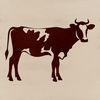 Cow Vector Graphics Design Illustrated cow graphic with vector design elements suitable for laser cutting or pyrography projects.