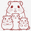 Cute Hamster Standing Up A small, furry hamster standing on its hind legs.