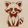 A cartoon-style raccoon illustrated in vector format, suitable for various digital and printing applications.