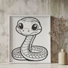 Beautiful Reptile SVG Design Element An SVG representation of a snake for graphic design and crafting projects.