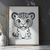 American Panther Clip Art SVG A large feline predator from the Americas, illustrated in vector format.