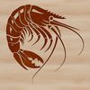 Free SVG Clip Art Shrimp Design A digital illustration of a shrimp, ideal for crafting and design projects.