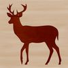 Wildlife Silhouette Design A simple illustration of a deer in silhouette form, suitable for vector graphics.