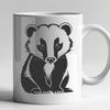 European Badger Vector Art A detailed vector illustration of a European badger in a natural environment.