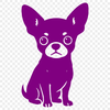 Cartoon chihuahua designed as a cut file for crafting and design projects.
