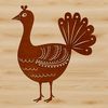 Christmas Turkey Illustration A stylized illustration of a farm animal commonly associated with Christmas celebrations.