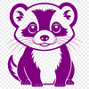 Colorful Ferret Illustration A colorful illustration of a domestic ferret in a playful pose.