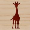 Tall and Lovely Animal Design A tall, spotted giraffe standing on grass, suitable for vector design projects.