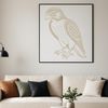 Flying Falcon Silhouette A detailed silhouette of a falcon in flight, perfect for commercial or personal projects.