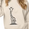 Savannah Scene with Giraffe A digital illustration of a giraffe in a savannah landscape.