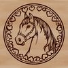 A simple line drawing of a horse, suitable for use in graphic design projects.