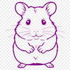 Cute Furry Friend Illustration A digital illustration of a small, furry hamster in a fun and colorful style.