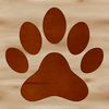 Animal paw print illustration in vector format for various design applications.