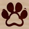 Collection of individual paw prints as a set of editable vector graphics.