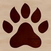 Digital illustration of a single animal paw with detailed graphics.