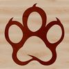 Cute Paw Print Vector Artwork Animal paw print design made from vector shapes, ideal for use in digital applications.