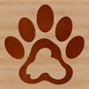 A high-resolution SVG image of animal paw prints with detailed texture and shape.