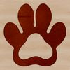 Stylized Animal Footprints SVG Design A set of stylized animal paw prints in various colors and sizes.