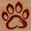 Animal Paw Print Silhouette A digital illustration of animal paw prints in a single row.
