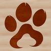 Illustrative animal paw print design in vector format for various applications.