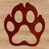 A set of animal paw prints in various sizes and styles.