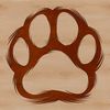 Beautiful Digital Paw Print Collection A high-quality digital illustration of animal paw prints in various sizes.