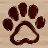 Cute Paw Print Design SVG illustration of a single animal paw print for digital use.