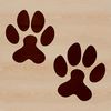 Pet Paw Designs SVG illustration of various pet paws with detailed designs.