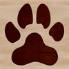 Paw print illustration created with SVG format for graphic use.