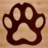 A single animal paw print, created as a vector design in SVG format.