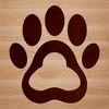 Animal Paw Print Collection A collection of animal paw prints in various shapes and sizes, suitable for crafting or design projects.