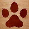 Detailed Texture Paw Print Vector Vector illustration of animal paw print with detailed texture.