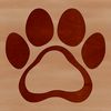 Detailed Paw Print Illustration Close-up illustration of a single animal paw print with detailed texture.