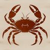 A stylized illustration of a crab, suitable for various digital designs and crafts.